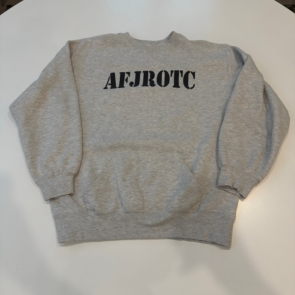 Badger Sport AFJROTC TX-20063 Gray Cotton Blend Sweatshirt Mens L